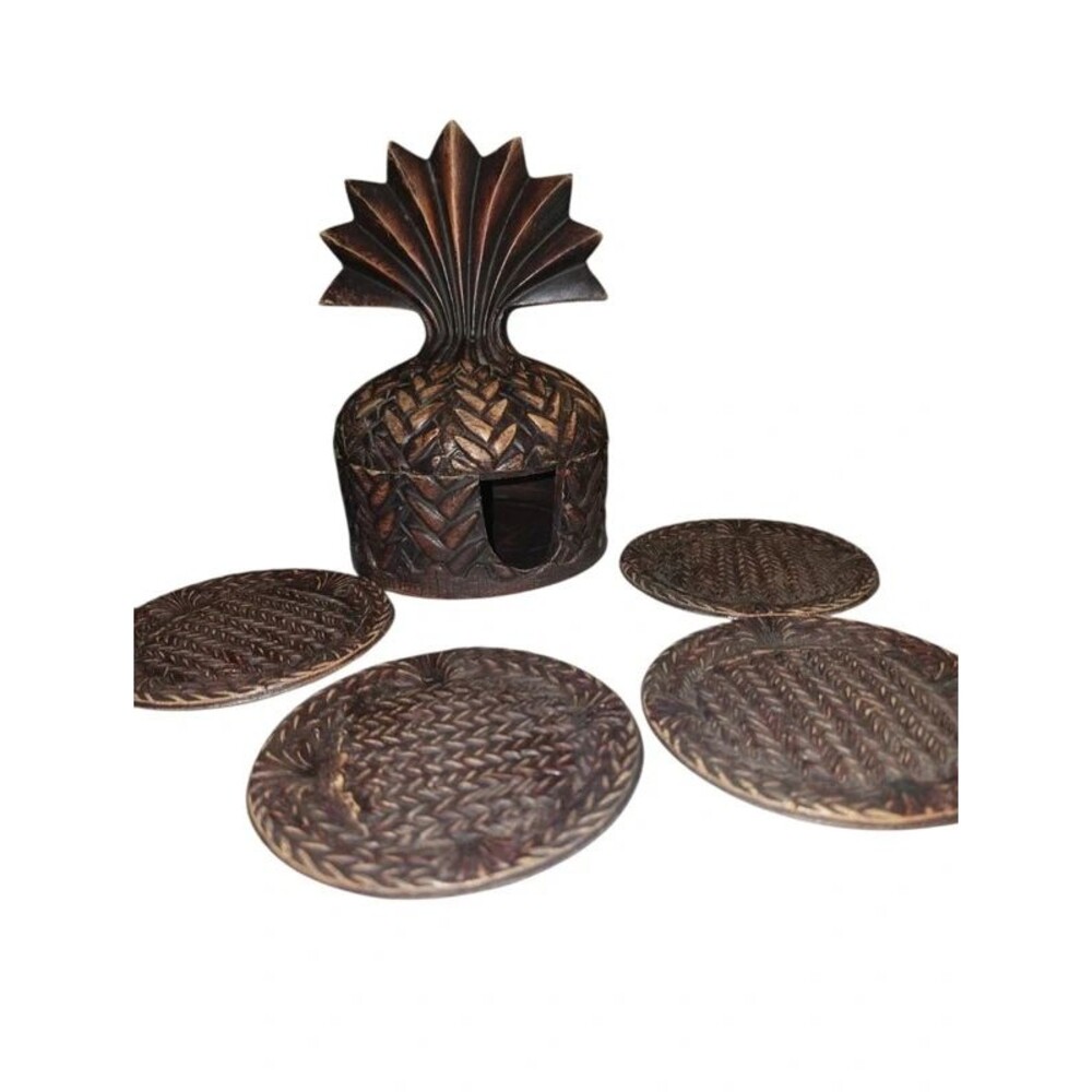 Vintage psi mcm Wood look pineapple